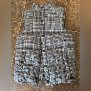 Janie & Jack Plaid Puffer Vest Boys Kids size 7/8